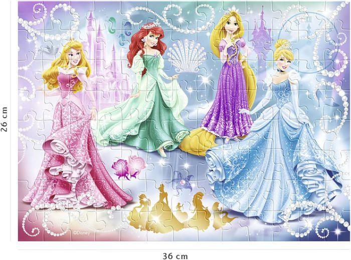Puzzle 100 Pièces - Princesses Étincelantes - Disney Princesses - Trieurs De Pièces - Nathan