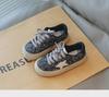 Girls' 2024 Autumn Sequined Sneakers - Trendy Korean-Style Casual Sports Shoes for Little Fashionistas