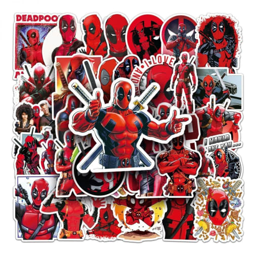 50 Unofficial Deadpool & Wolverine Stickers, Waterproof PVC Stickers, Popular and Cute DIY Stickers for Cars, Motorcycles, Helmets, PCs, Snowboards, a