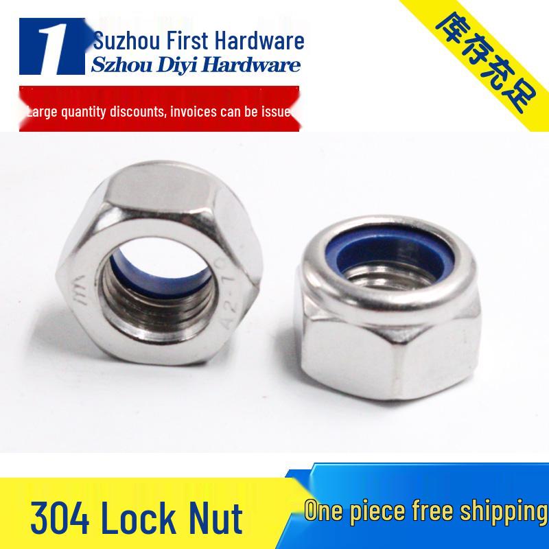 

Anti-Loosening Hex Nylon Lock Nut 304/316 Stainless Steel M2-M8 304 black Dacromet M5 (10 pieces)