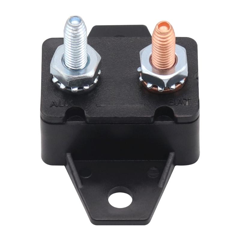 2PCS 50A Plastic Circuit Breaker Automatic Reset Overcurrent Protective 16.8mm Bolt Length Fit for Automotive Marine Use