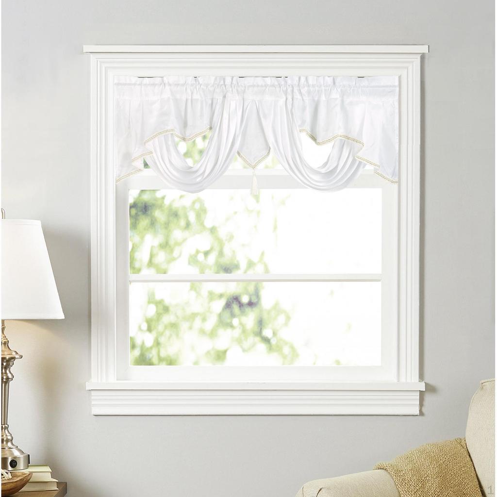 Elegant Window Valance for Home Decor - Rod Pocket Curtain Treatment