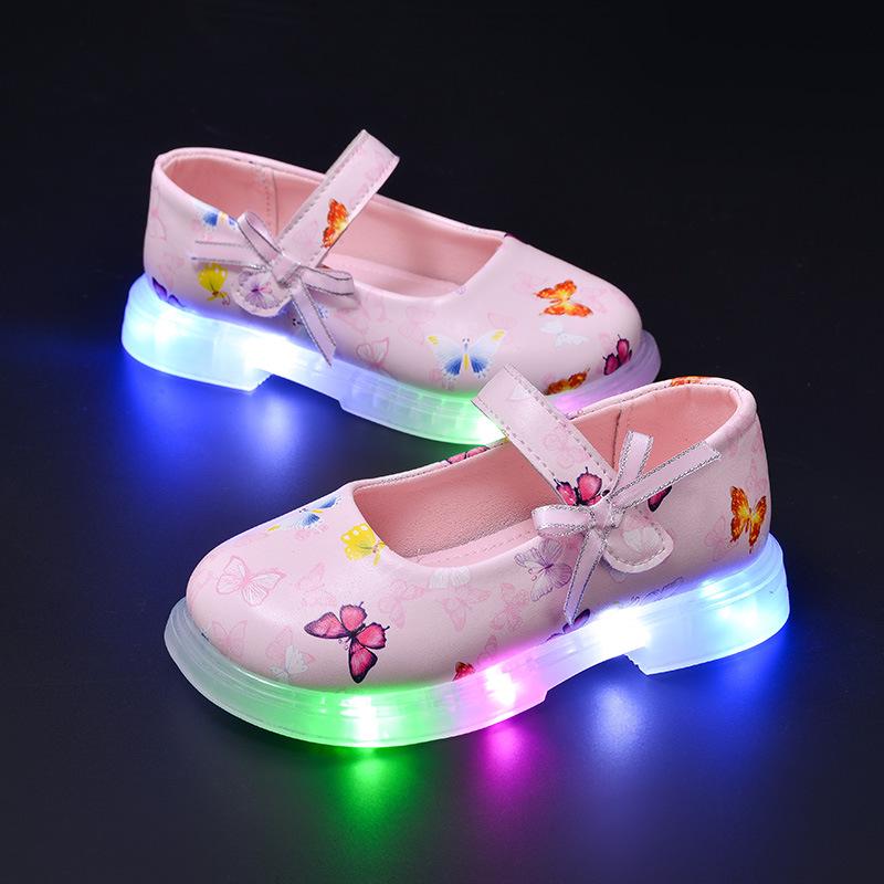 New Spring Butterfly Light-Up Toddler Sandals – Comfortable & Fashionable for Girls