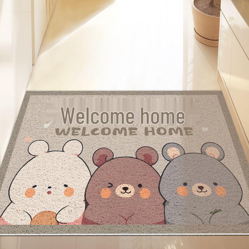 Kreskówkowy antypoślizgowy jedwabny wycieraczka powitalna: Cięta, Duża Mata do Usuwania Kurzu przy Wejściu