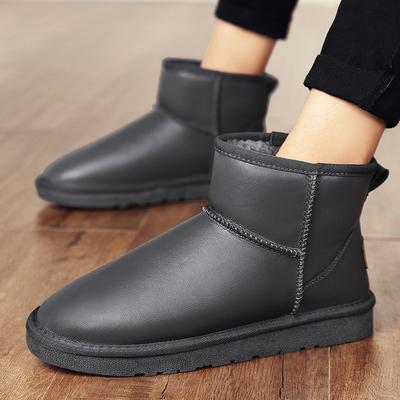 Bottes de neige pour hommes hiver fourrure intégrée polaire épaissies chaussures en coton chaudes Nord-Est grande taille étanches chaussures pain