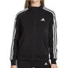 adidas Veste Zippée Imprimé Logo Rayé Vestes Femmes Noir H48443