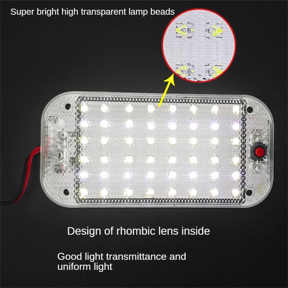 48 LED Panel Light Car Interior Reading Lamp High Brightness Cabin Lights for Truck RV Boats Lights 12V-85V
