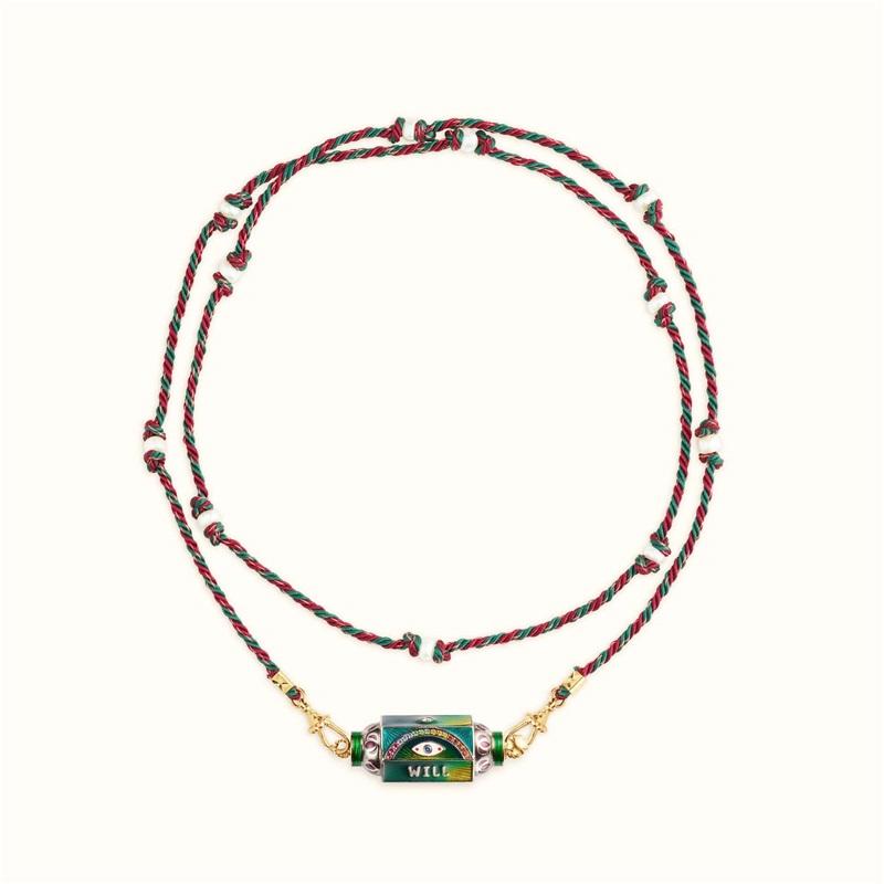 Bunte Tarotkarten-Halskette Design Stern Auge Anhänger Vergoldet Farberhaltung