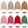 Women’s Cashmere Pile Collar Sweater - High Collar, Knitted, Loose Fit, Slim Inner Layer
