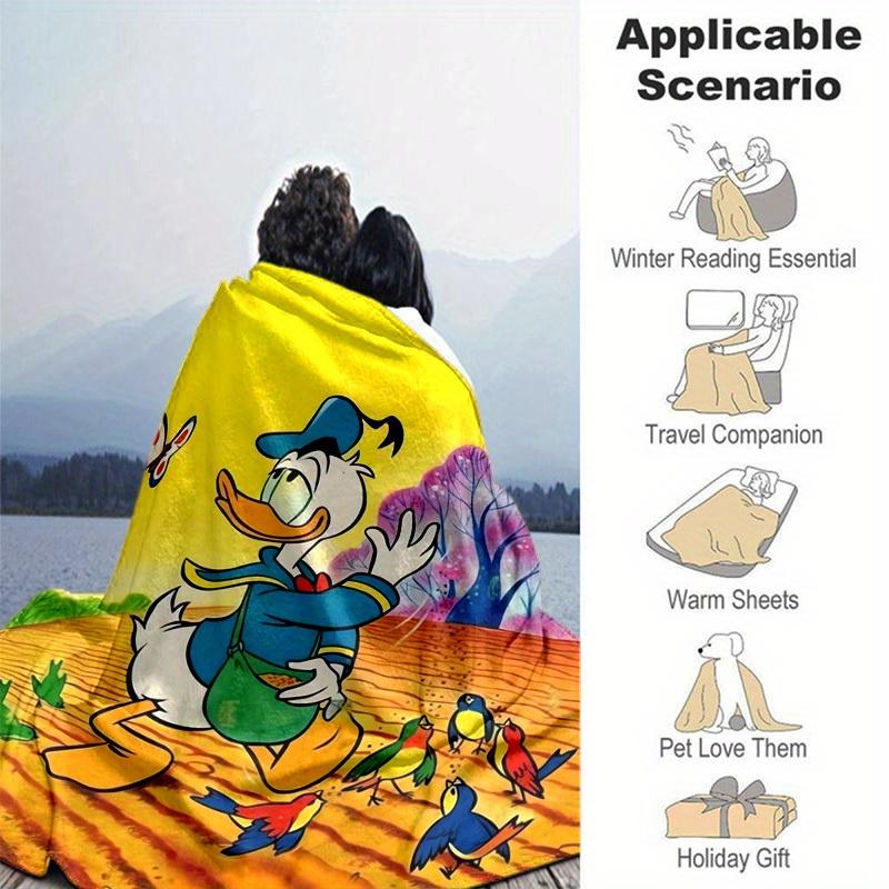 1pc, Donald Duck Throw Blanket, Soft & Cozy Home Decor for Couch, Bed, Travel, Camping, Car, Beach, Office Nap, Perfect Gift for FriendsX196
