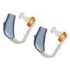 1 Pair Rechargeable Sound Amplifier Silicone Ergonomic Sound Aid Low Noise Compact Light Ear Listening Device Blue