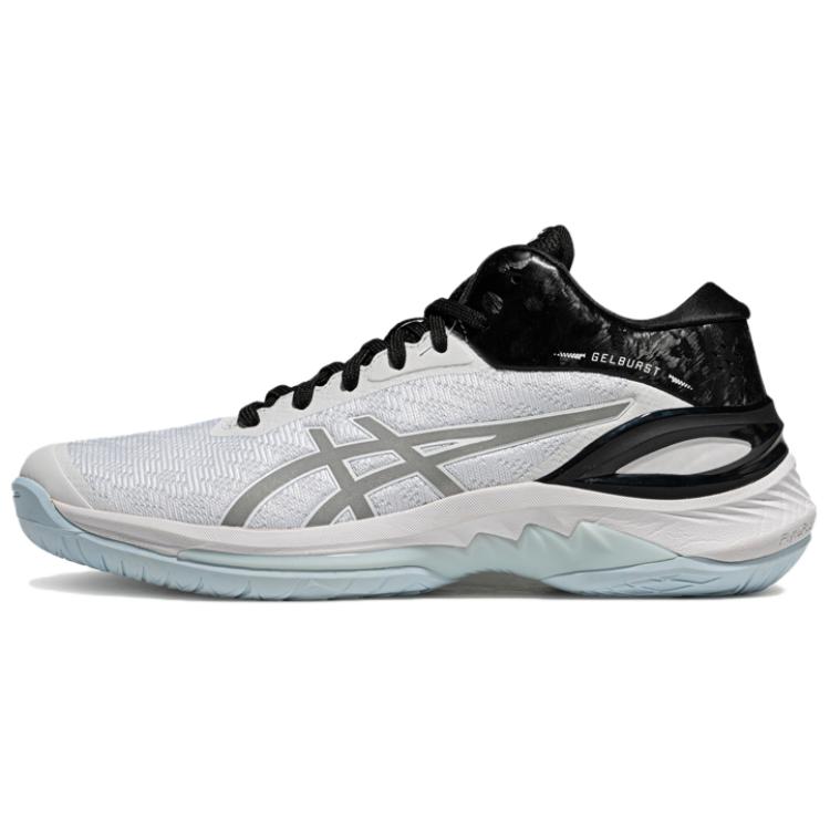 ASICS GELBURST 28 Shock Absorbers Slip Resistant Abrasion Resistant Mid top Basketball Shoes Men's White Silver Sneakers 1063A116-100