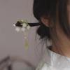 2024 Retro Magnolia Wooden Hairpin with Lily of the Valley Tassel: Simple Bun Accessory for Hanfu & Cheongsam