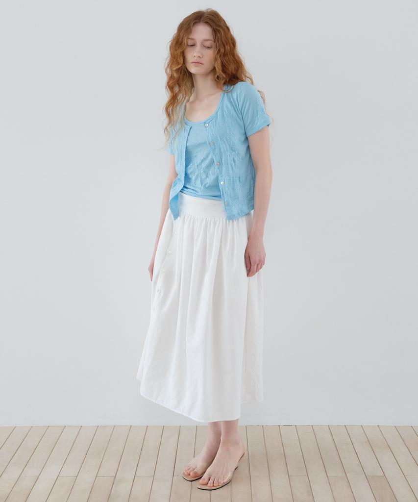 Poeteuseoul Sway Flare Skirt_White