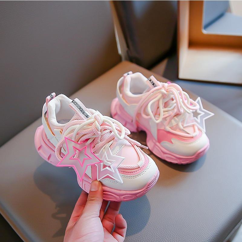 Girls Shoes Fall Children's Sports Net Shoes Big Kids Running Shoes Girls Daddy Shoes Fall Shoes