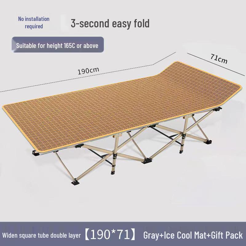 Portable Folding Single Bed for Office, Camping, or Outdoor Use