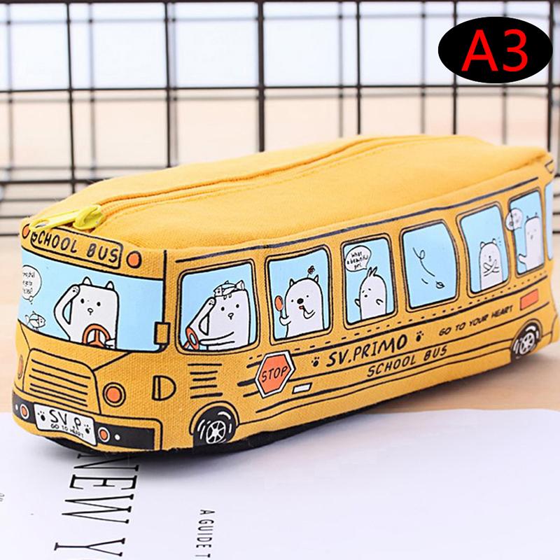 Roztomilý autobusový penál plátěný stacionární box velkokapacitní taška na pera penály