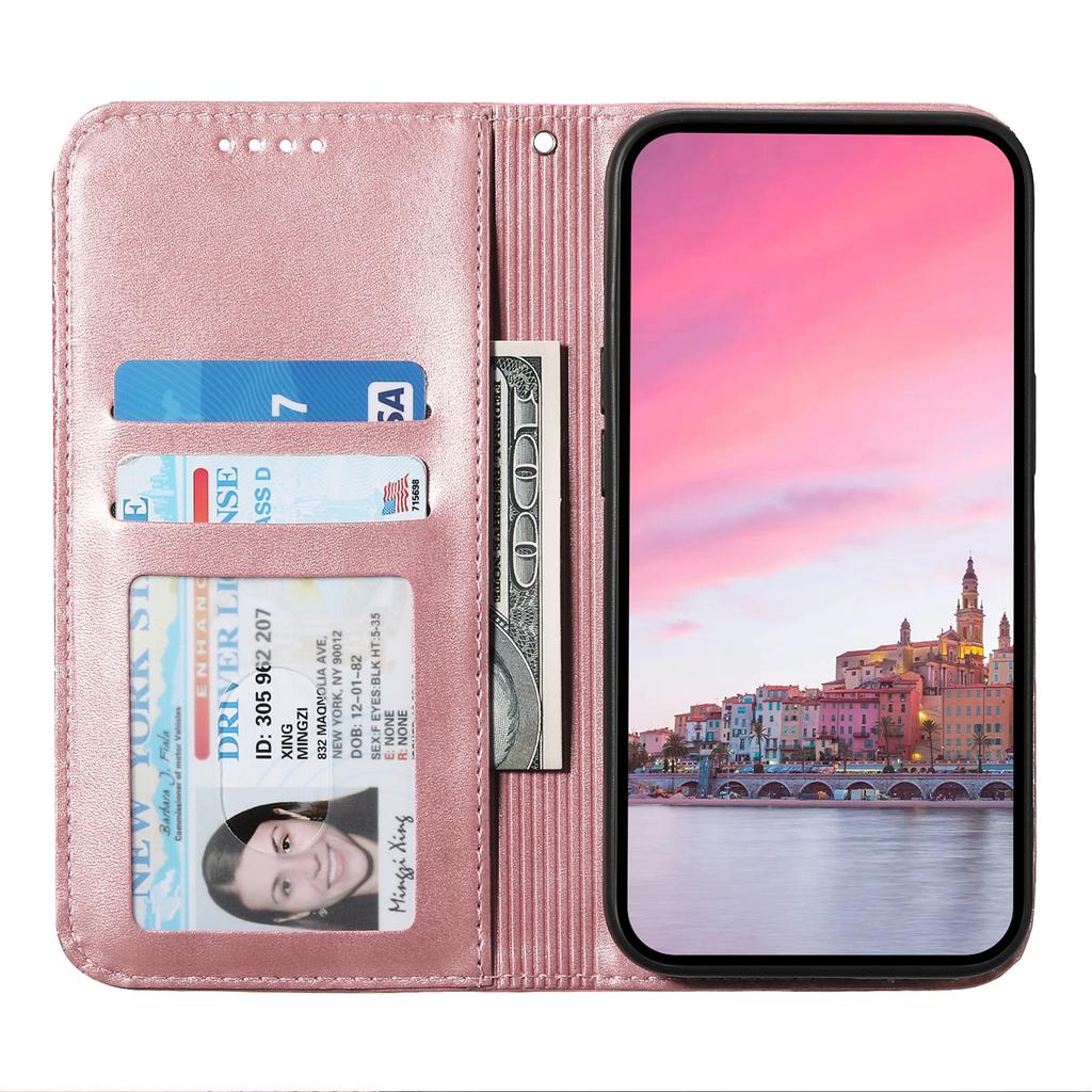 Für Samsung Galaxy S25 Hülle Kalbsleder Textur PU Leder Handyhülle mit Brieftasche