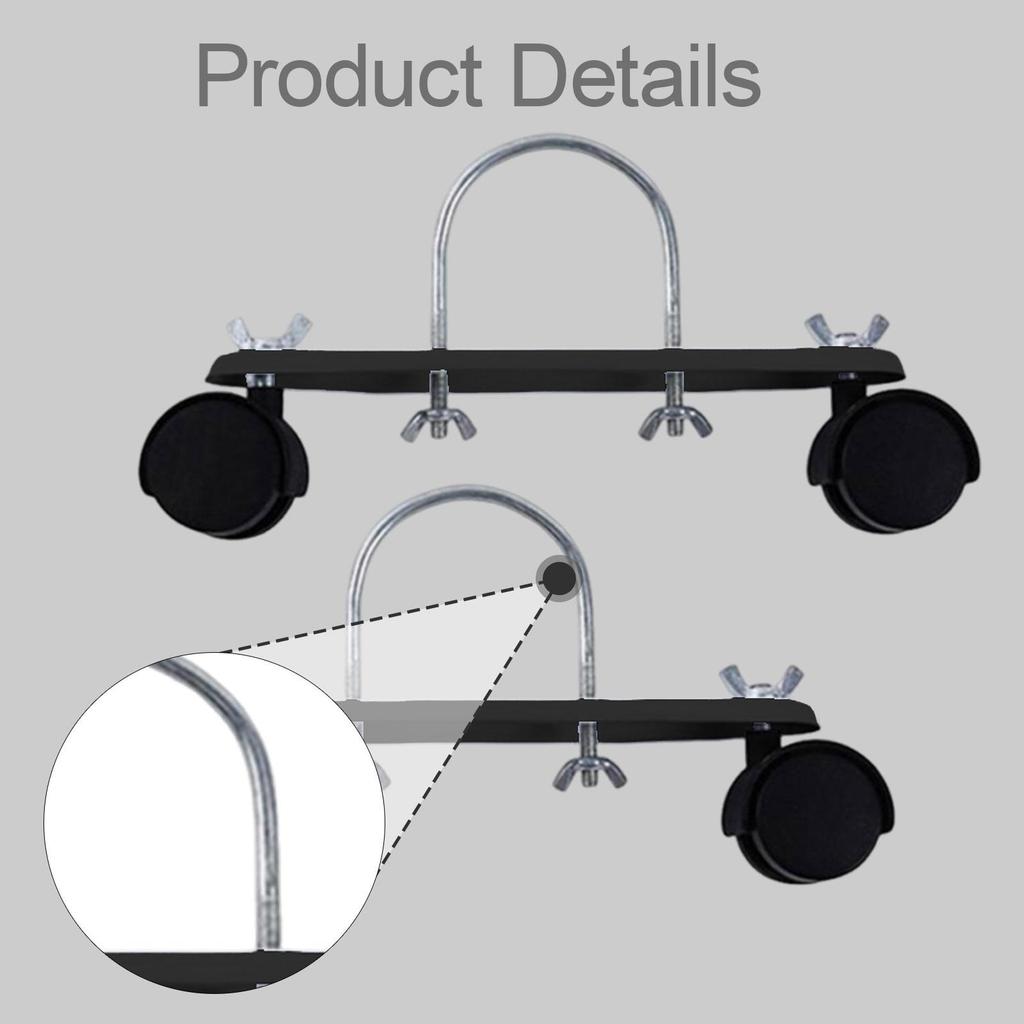 Carbon Steel Electric Heater Support Adjustable Wheel Base Pair for Home Office Heater Replacement