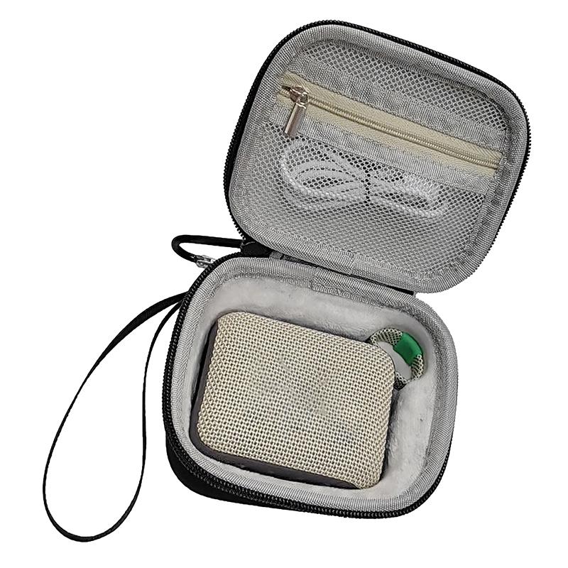 Hard Travel Case Shockproof Travel Protective Case with Hand Rope & Carabiner Speaker Carrying Bag for JBL Go 4 Portable Speaker