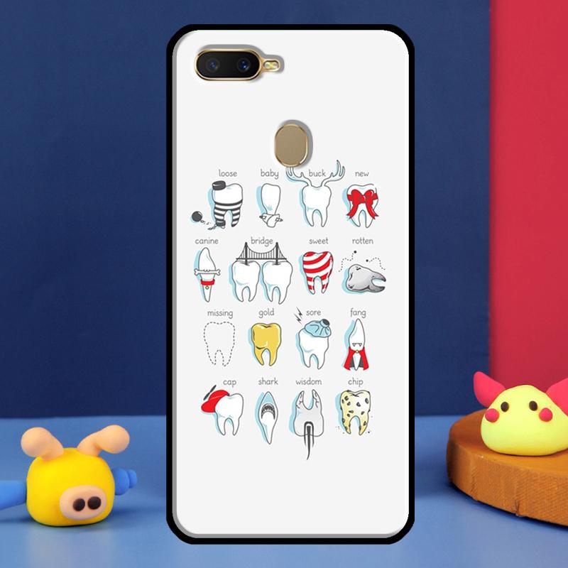 Dentist Dental Dent Tooth For Oppo A54 A57 S A78 A58 A98 A5 A9 A91 A15 A16 A17 A52 A72 A76 A96 A74 A94 A77 Phone Case