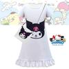 Children's Kurumi Dress European And American Style White Color Polyester Milk Silk Fabric