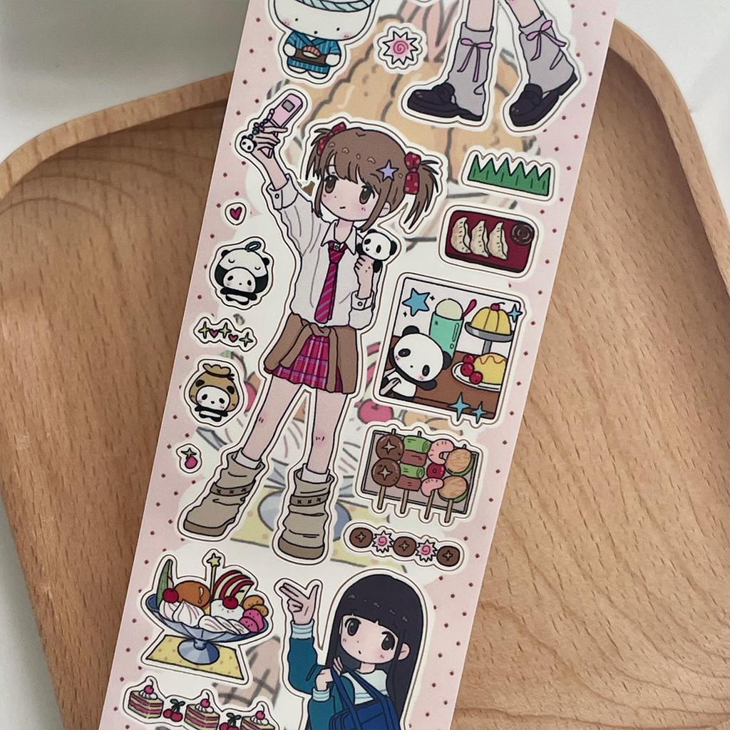 35Cm Cute Tape For Scrapbooking Cute Cartoon Sticker Roll Girls' Daily Life Diy Mobile Phone Luggage Motorcycle Notebook