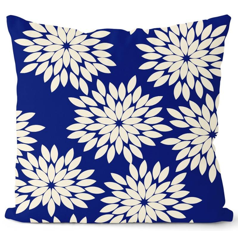 Nowa granatowa geometryczna poszewka na poduszkę poszewka na poduszkę do domu na sofę