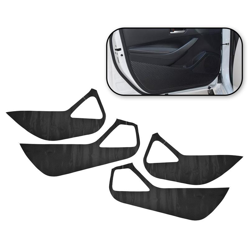 

1 Set Car Door Anti Kick Panel Cover Fit for Toyota Corolla 2024 Black Carbon Fiber Texture