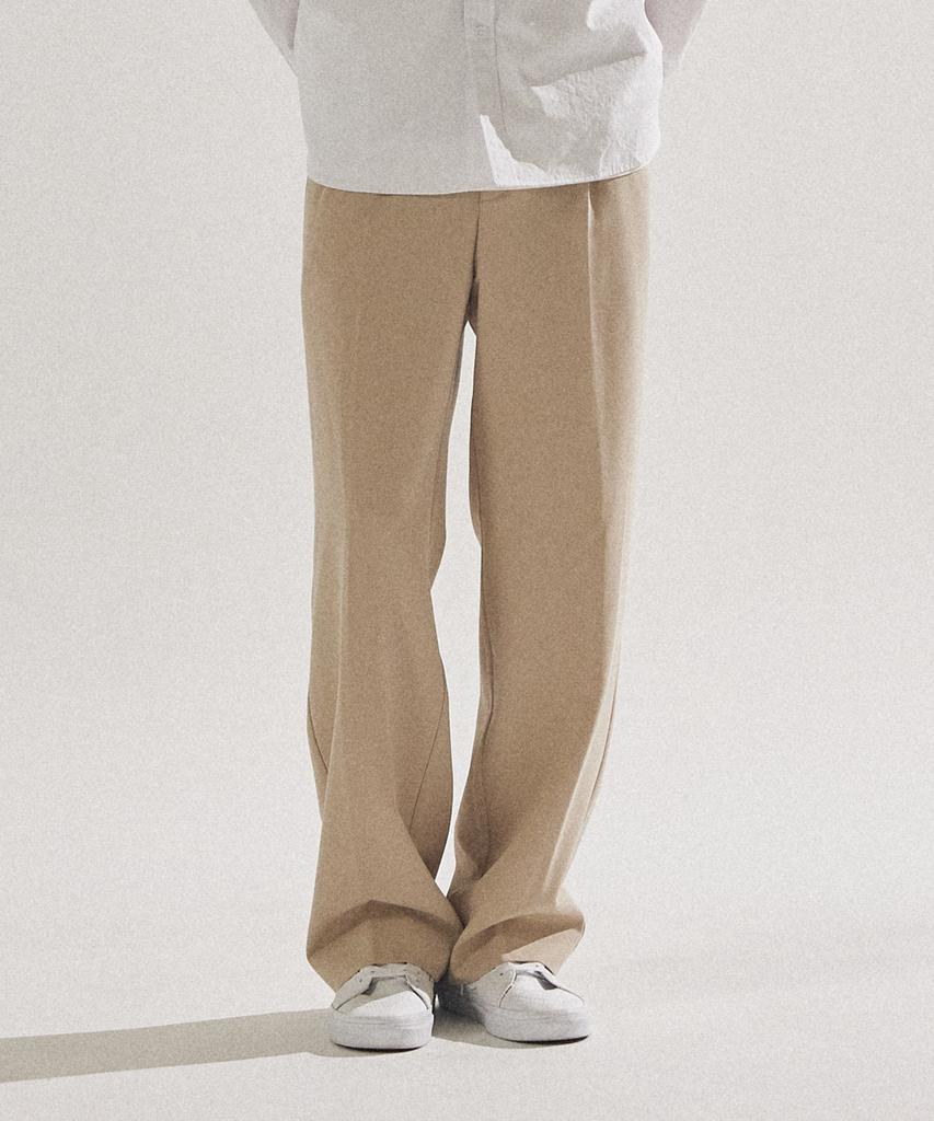 PALAP Unisex Essential Real Wide Elastic Waist Slacks Pants_Pl24F7Pt014_Lbe