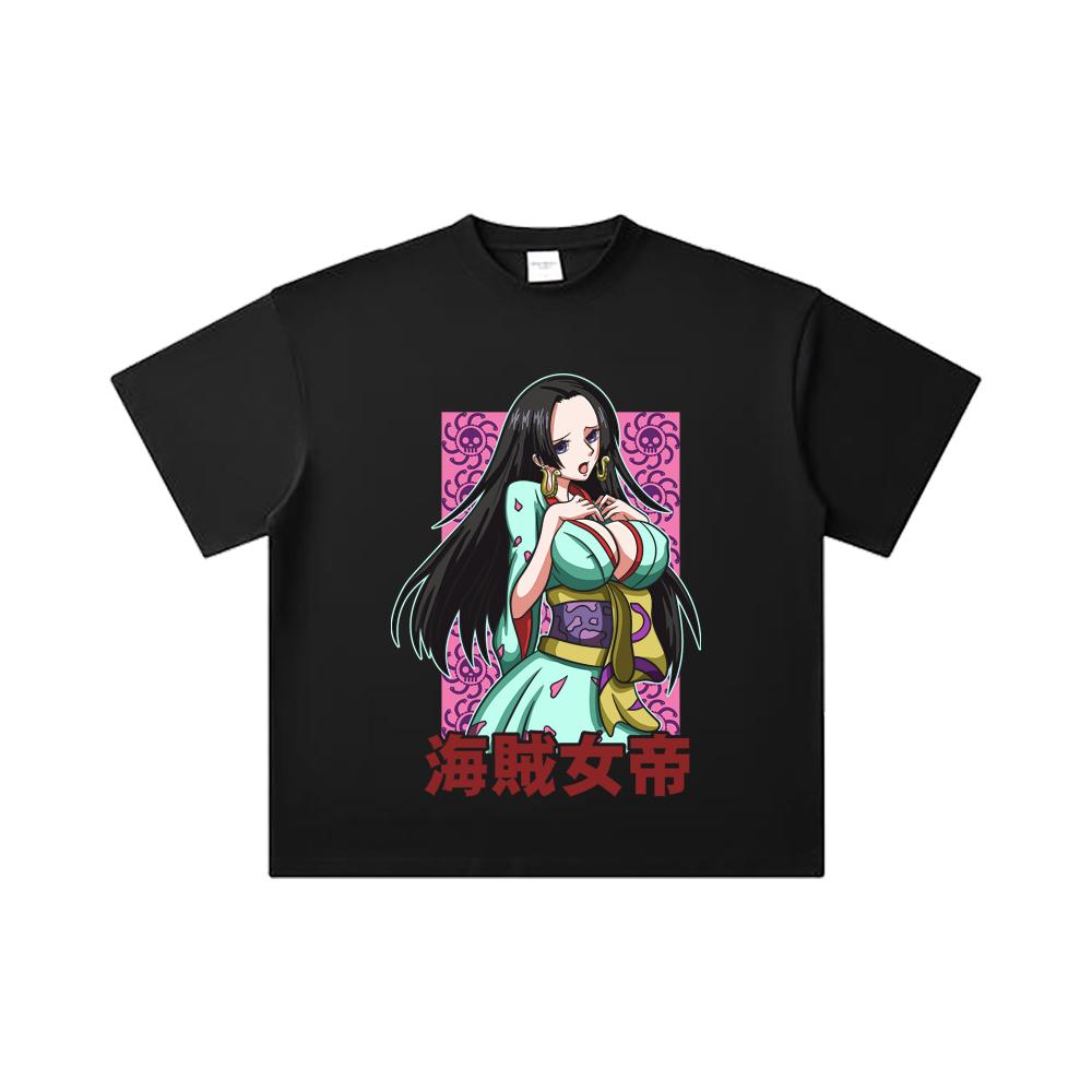260 GSM Double Yarn 32 Count 100% Cotton One Piece V68 Boa Waifu Print Unisex Heavy Cotton T Shirt