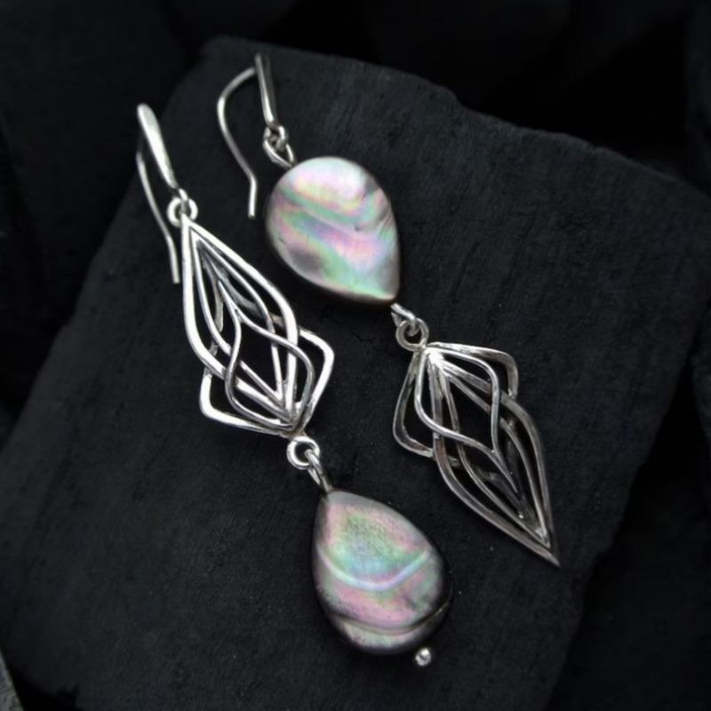 Vintage Silver Color Inlaid White Stone Dangle Earring for Women Trendy Party Engagement Wedding Earrings Jewelry