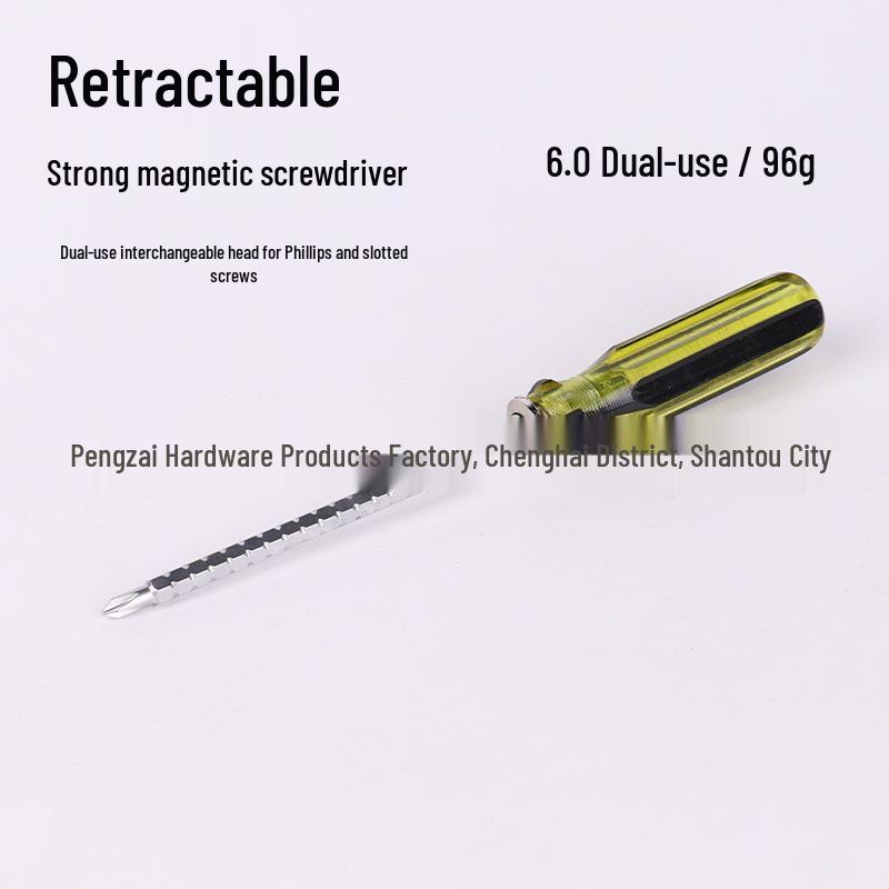 Multi-functional Telescopic Magnetic Crystal Handle Cross & Slotted Screwdriver