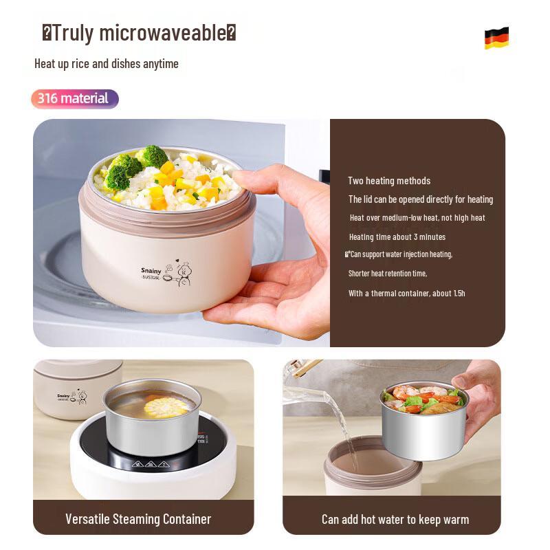 316 Stainless Steel Insulated Lunch Box