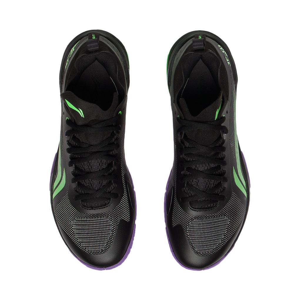 Li Ning Sprint Pro Badminton Shoes Unisex Low Top Black/Green AYAS012-2