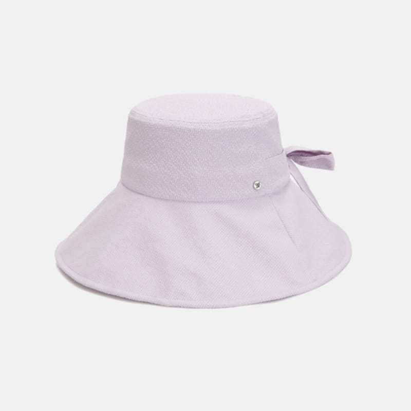 WHITE SANDS Waffle Texture Ribbon Floppy Hat Lonoi (3 Colors)