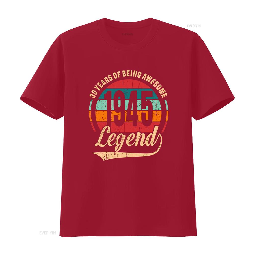 80th Birthday Legend T Shirt 80 Years of Being Awesome Vintage 1945 Funny Joke Top Vintage Washed Comfortable Stylish