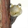 Leise Frosch Baum-Gucker Gartenskulpturen - Outdoor Baumgesicht Dekoration & Baumumarmungs-Statuen