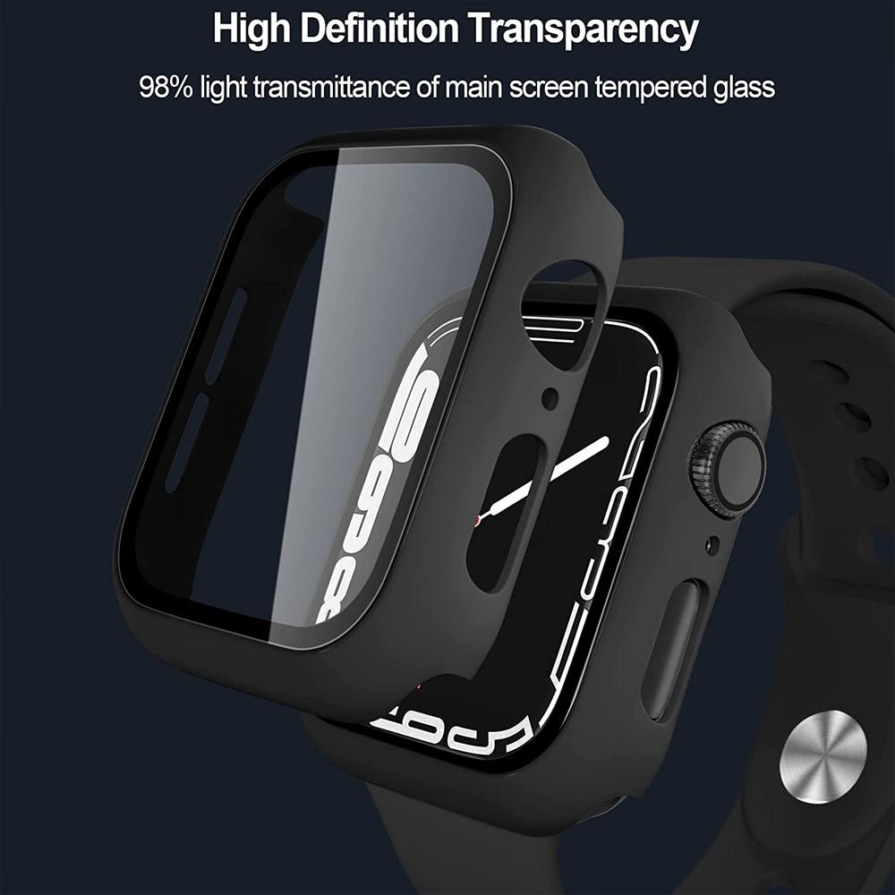 Screen Protector For Apple watch Case 9 8 7 6 5 4 3 SE iWatch 45mm 41mm 44mm 40mm 42mm Tempered Glass Film Hard PC Bumper