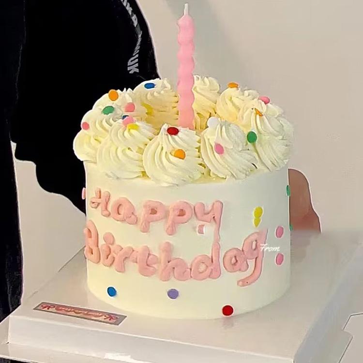 Colorful Macaron Spiral Candles - Birthday Cake Decorations