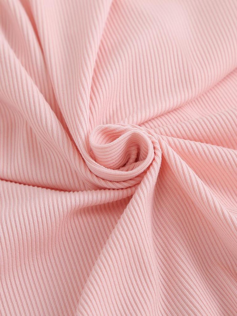 Single piece girls' dress cute girl Korean version pink and white patchwork dress for daily casual comfort and versatility