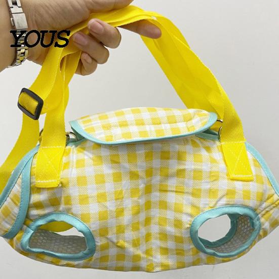 Bequeme Haustier-Schultertasche Umhängetasche, Hundetrage-Schlinge mit vier Beinlöchern, Atmungsaktives Segeltuch für Einkaufszentren Verstellbarer Riemen Kleine Hunde