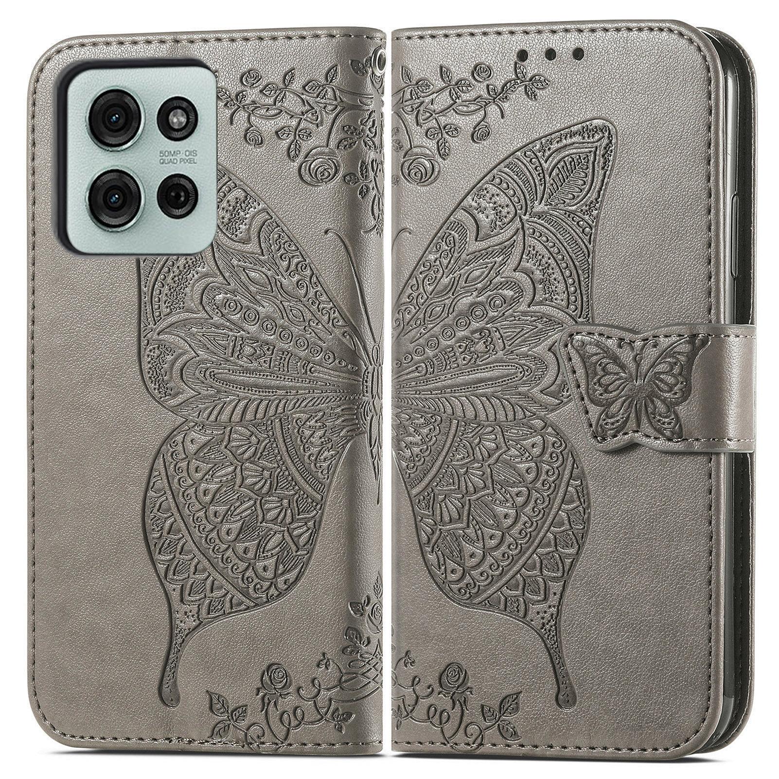 

For Motorola Moto G75 5G Case PU Leather Wallet Phone Cover Butterfly Pattern G