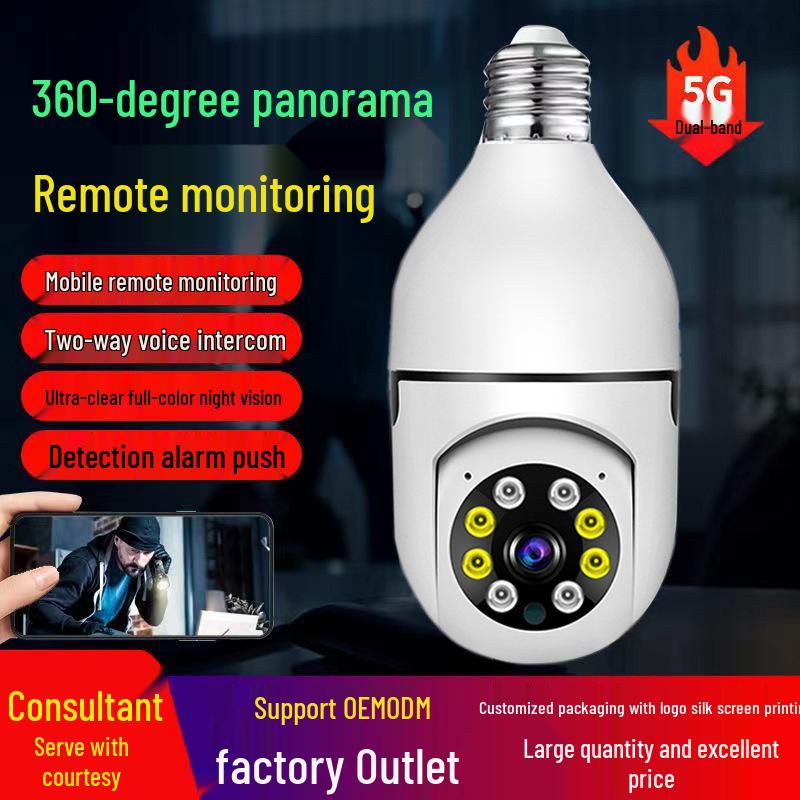 Little Eagle OKAM WiFi Panoramic Surveillance Camera with Mobile Tracking and Alarm Light Bulb