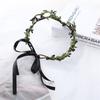 Adjustable Leaves Shape Hair Hoop Rhinestone Pendant Headband Wedding Party Bride Bohemian Style Styling Headband