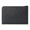 Gucci Interlocking G Detail Canvas And Leather Clutch Bag Unisex Handbags Black 792117-92TCF-1000