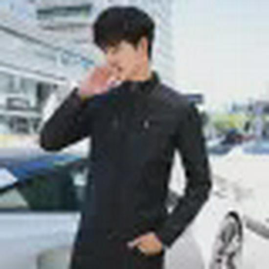 

2024 Модная мужская мотоциклетная куртка из искусственной кожи, ветрозащитная, однотонная, облегающая, идеально подходит для весны и осени L чёрный