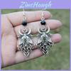 Moon Star Dangle Earrings For Women In Electroplated Alloy With Gothic Style