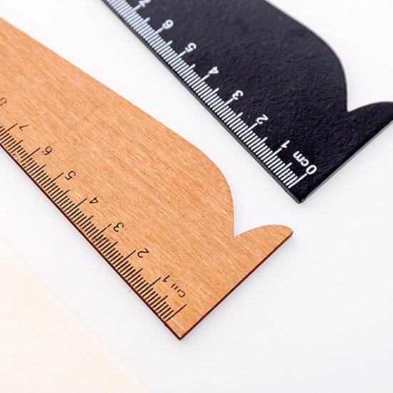 Creative Cartoon Cute Cat Kitten Straight School Supplies Stationery Wooden Ruler
