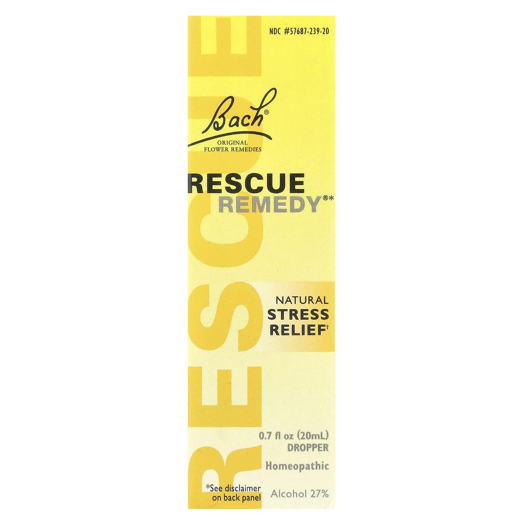 Original Flower Remedy, Rescue Remedy, Natural Stress Reliever, 20 Ml (0.7 Fl Oz)